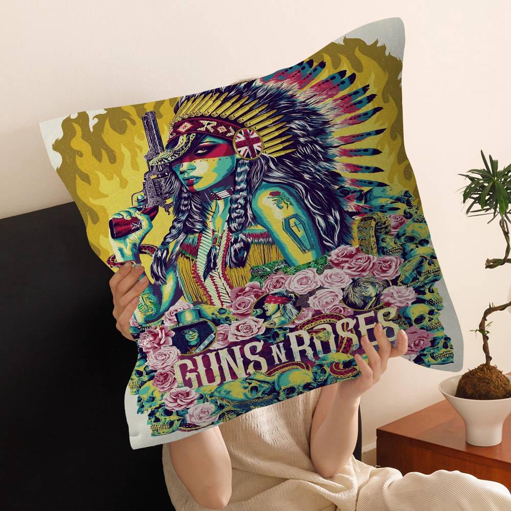 Band G-Guns N-N' R-Roses-S Pillow Cover Sofa Cushion Cover Home Room Decoration Children Gift