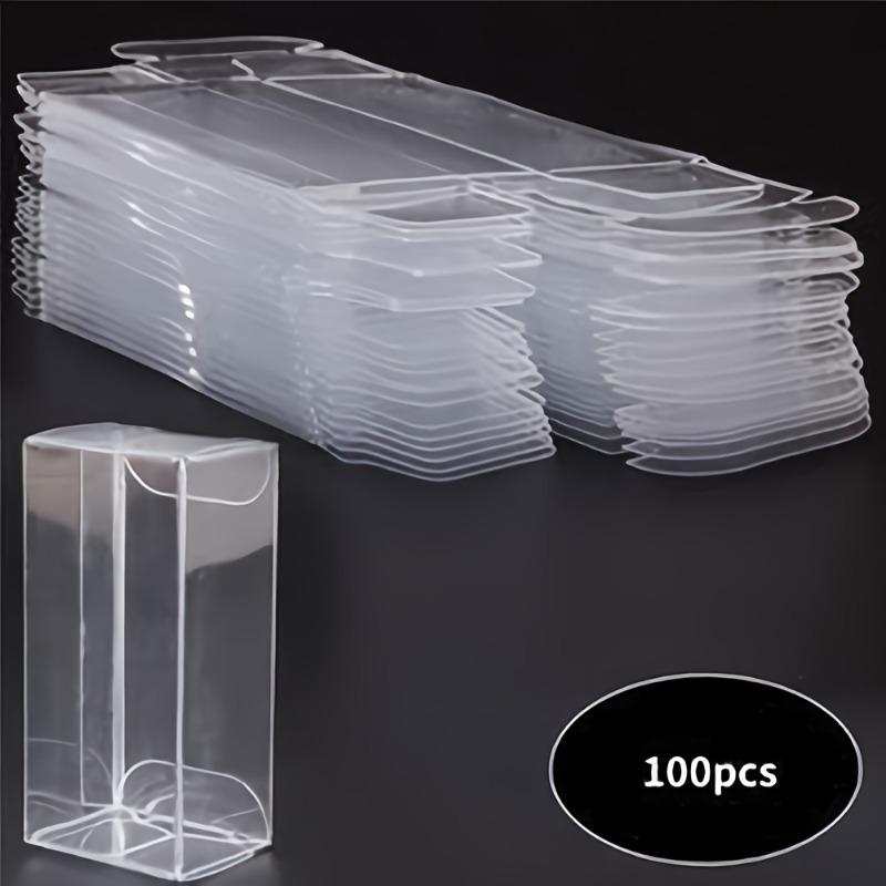 

100pcs Transparent PVC Plastic Display Cases Car Model Storage Box for 1/64 Scale Models Gift Storage Boxes with Lid Organizers