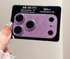 Crystal Laser Rainbow Aurora Lens Glass 9H Film Armor For IPhone 17 16 15 Pro Max Plus HD Definition Glass Lens Protector Cap