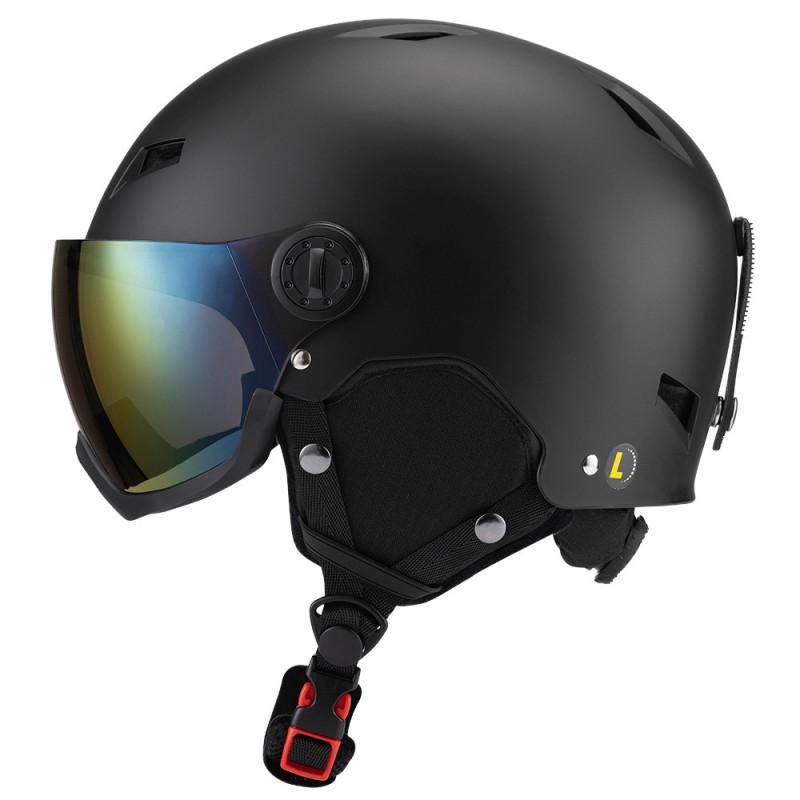Full-Visor Ski Helmet With Integrated Goggles Adults Kids Winter Snow Sports Safety Headgear