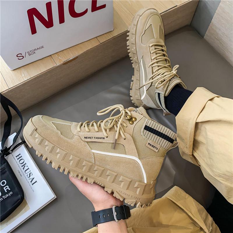 

Мужская британская обувь на толстой подошве, прочная, для бега и альпинизма на открытом воздухе, классическая модная дышащая повседневная обувь 44 хаки