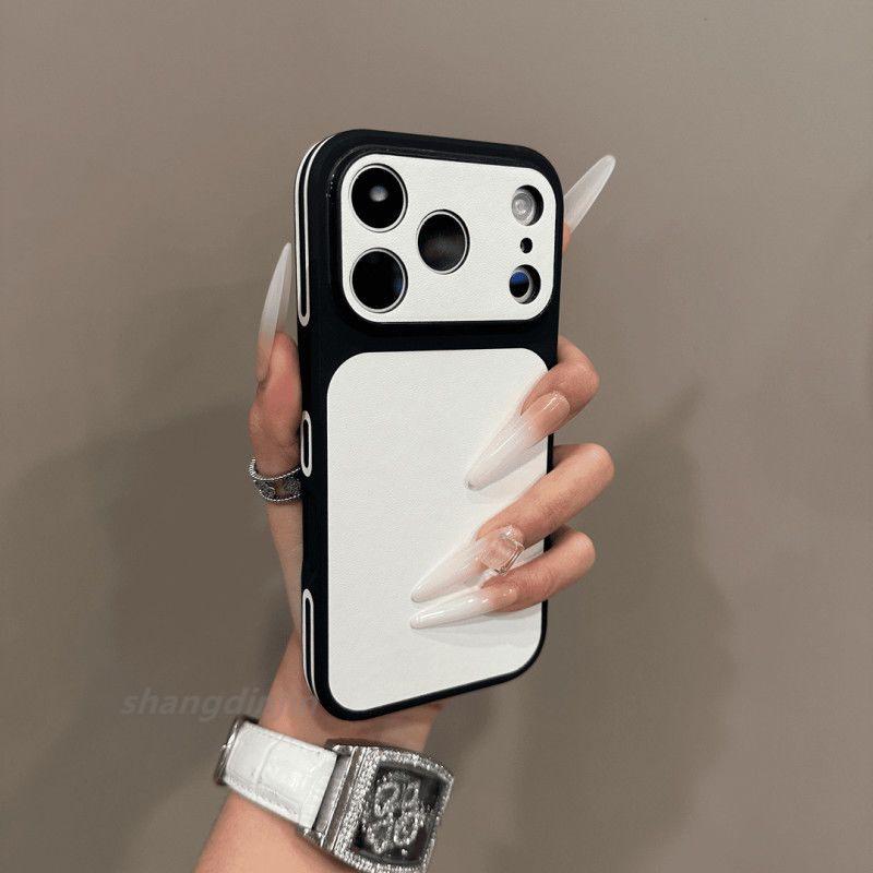 

Elegant High-End PU Leather Phone Case for Apple 17 ProMax - Plain Color, Full Coverage for 17 Large Windows Apple 15 Plus