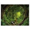 Tropical Rainforest Wall Tapestry Yoga Studio Bedroom Living Room Decor Green Jungle Scene Hanging Art Print