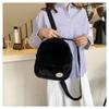 Schoolbag plush backpack small backpack 1011 autumn and winter new Internet celebrity simple fluffy shoulder women's bag cute fashion trend