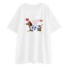 Maternity Summer T-Shirt with Little Horse Print - Loose, Casual Fashion Short Sleeve
