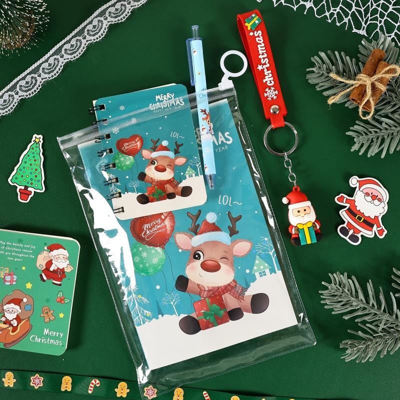 Holidays Study Supplies Decorative Christmas Stationery Set Keychain Pendant Stationery Varied Styles Student Stationery Kit
