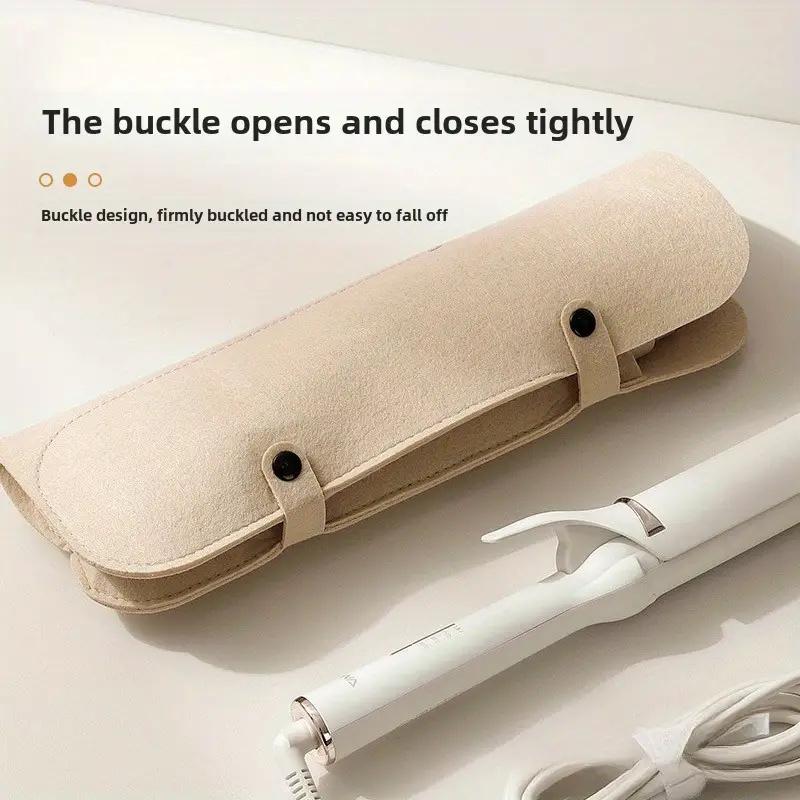 Hairdressing Tool Storage Bag with Double Pocket Design - Heavy-Duty Fabric Organizer with Zipper Closure, Scratch-Resistant