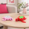 Adjustable Pose Figure 3D Printed Watermelon Turtle Fidget Toy with Movable Joints, Pressable Shell Buttons Stress Small Gift for Colleagues