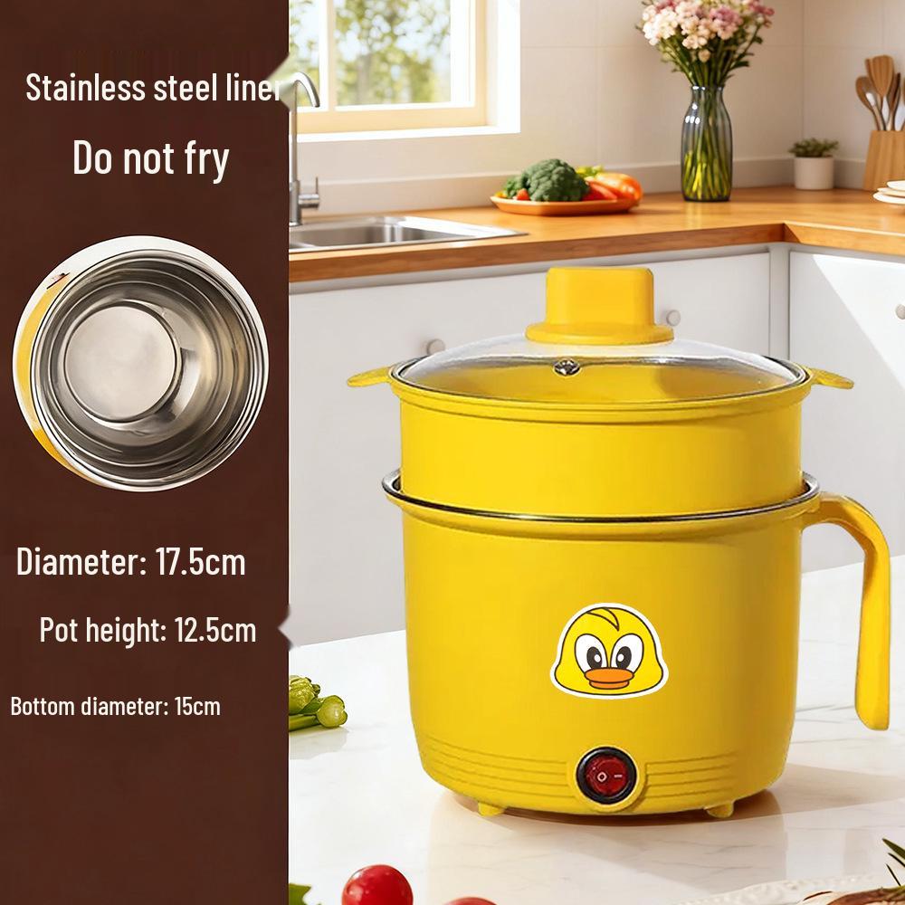 Non-stick Multifunctional Electric Cooker: Instant Noodle Pot with Large Capacity for Dormitory Use