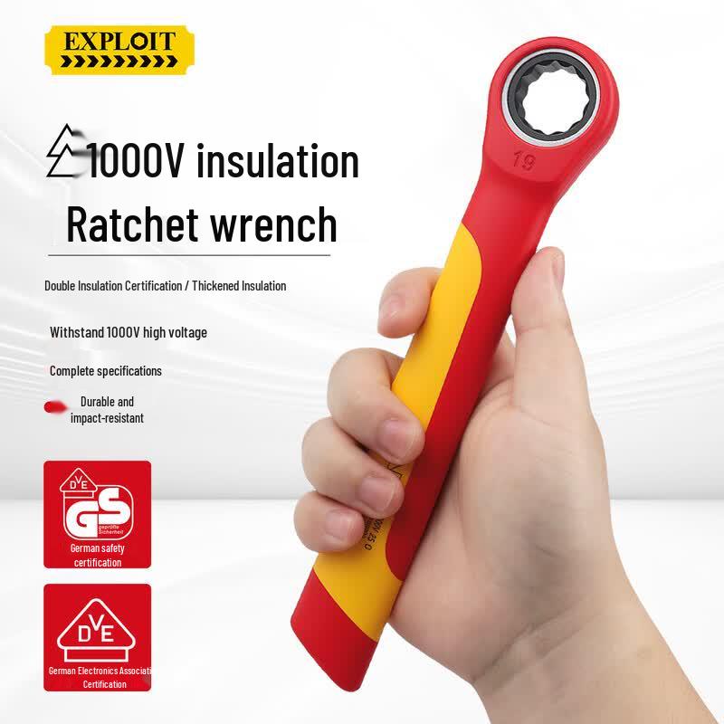 Kaituo 1000V Insulated Chrome Vanadium Steel Box-End Ratchet Wrench