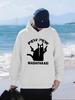 Pew Pew Madafakas Cat Holding A Gun Printed Men Hoodies Loose Loose Hoody Autumn Fleece Streetwear All-Match Pocket Pullovers