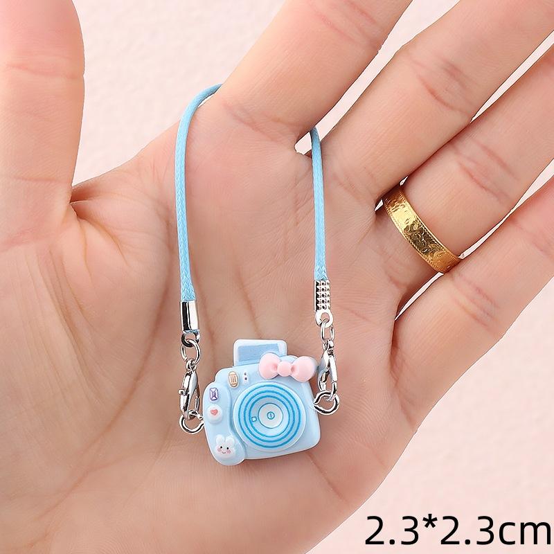 1/6pcs Mini DIY Camera Dress Up Plush Toy for Labubu 17cm Doll Accessories Dollhouse Hanging Neck Accessories Dollhouse Pendant