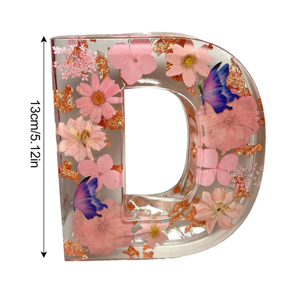 Creative Large Letter Floral Night Light 26 Letters A-Z Dry Flower Simulation Floral Letter Light Valentine's Day Gift
