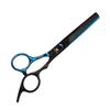 Pro Barber Blue-Black Stainless Steel Thinning Scissors for Hair Salon Stylists