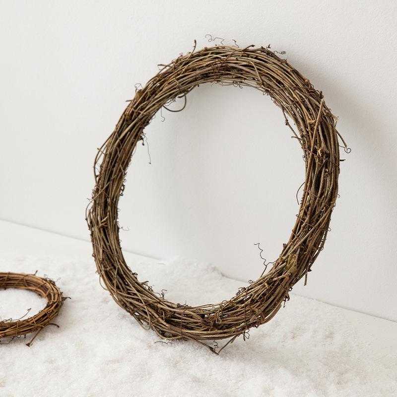 Tu Fu Ling Christmas Vine Wreath - DIY Pastoral Decoration with Dried Flowers