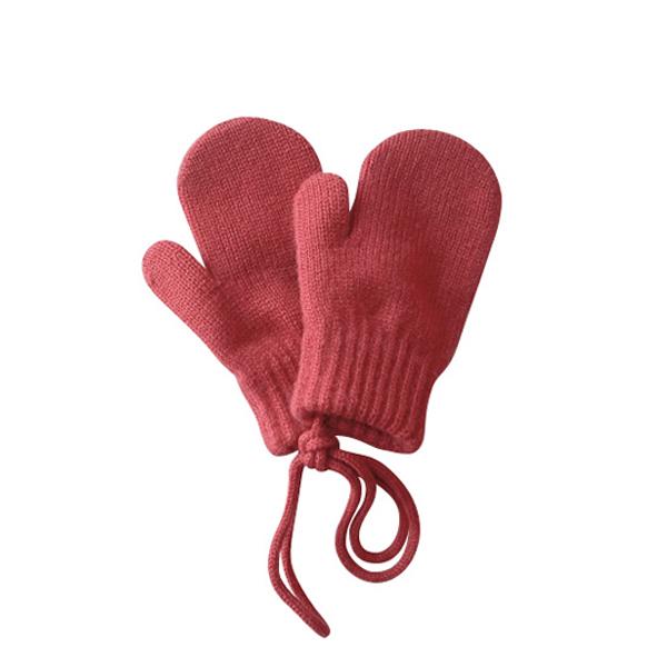 Winter Baby Wool Gloves Halter Knitted Kids Mittens for Girls Boys Accessories Candy Color Children Gloves Baby Gift 1-4Y