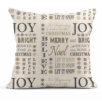 Pillow Cover Gray Modern Retro Snowflake Christmas Tree Square Linen Home Decoration Cushion Cover Outdoor40X40 45X45Cm