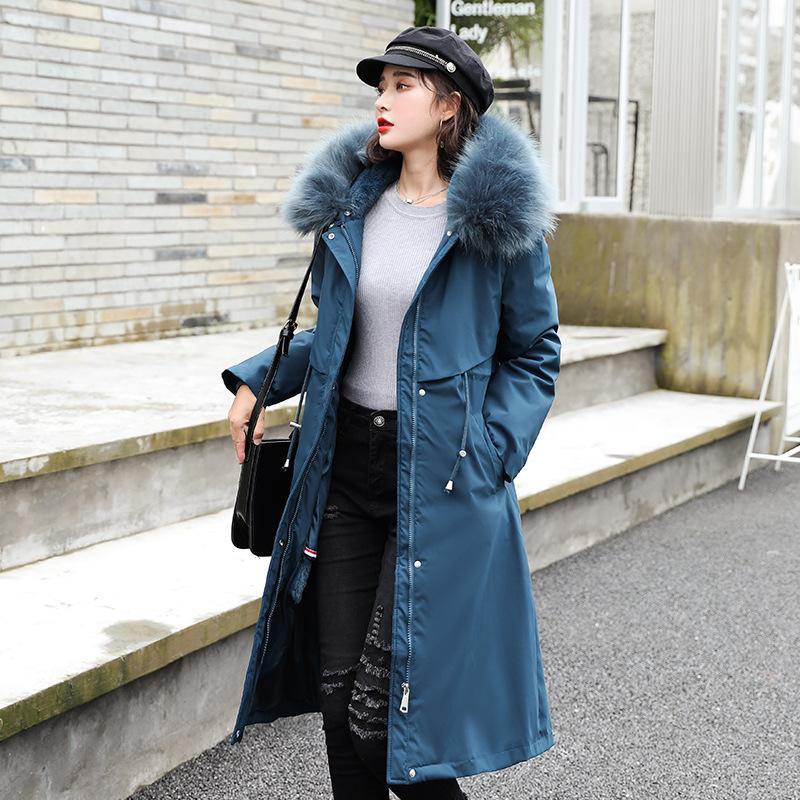 

Женский повседневный паркер средней длины, два варианта носки, хлопковая одежда, зимняя приталенная теплая хлопковая куртка для женщин XXXL