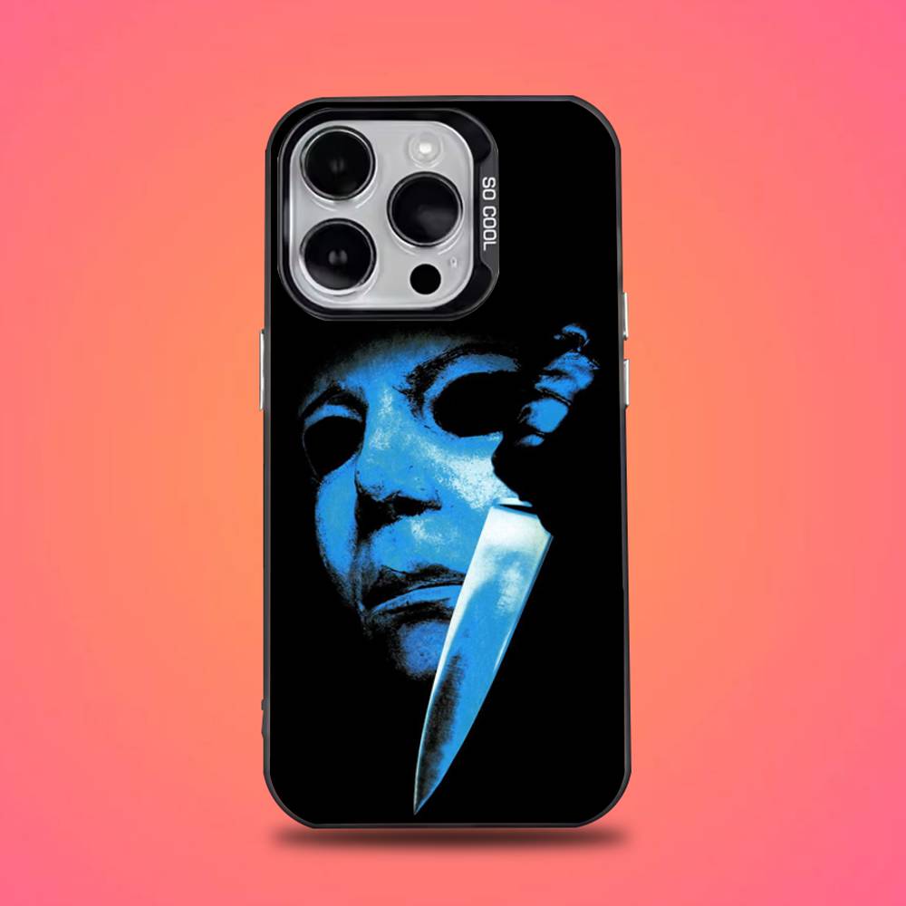 H-Halloween Michael Myers Phone Case For iPhone 16,15,14,13,12,11,Pro,Max,Plus,Mini,XS,SE Anti Fall Black Matte Hard Bumper