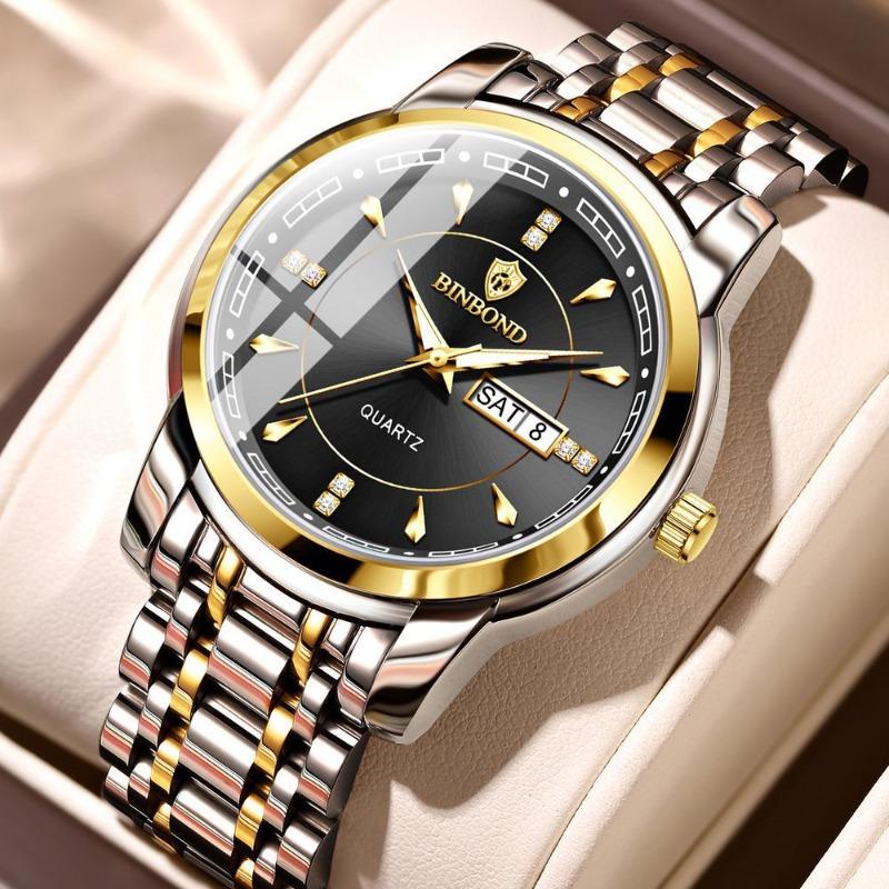 New waterproof business style men's watch luminous calendar men's sports high-end domineering stainless steel watch
