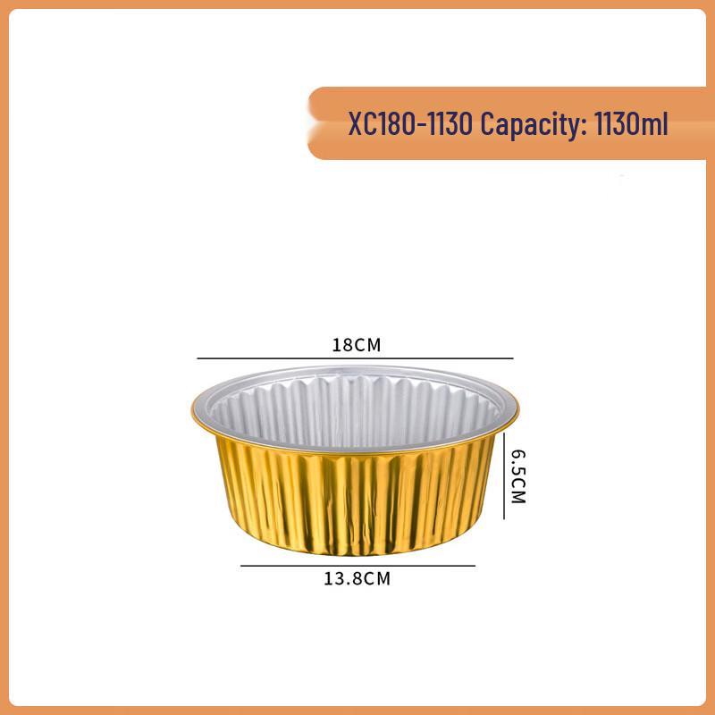 Lygil Round Gold Foil Disposable Food Containers