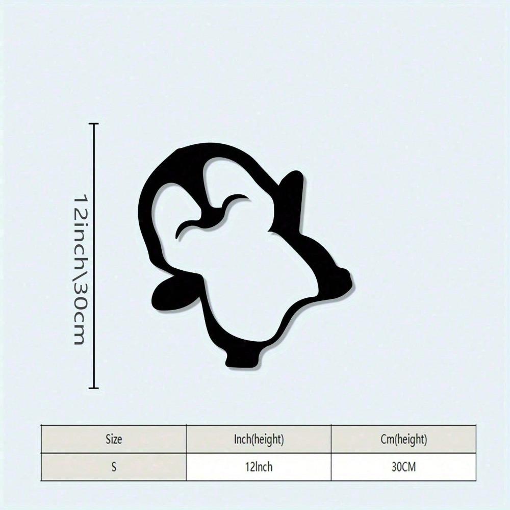 Penguin Metal Wall Art Iron Decor for Nursery Youth Room
