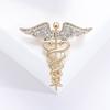 Fashionable Sophisticated Angelic Wing Lapel Pin with Dripping Oil Designs Contrast Accessory for Party Supplies Costumes