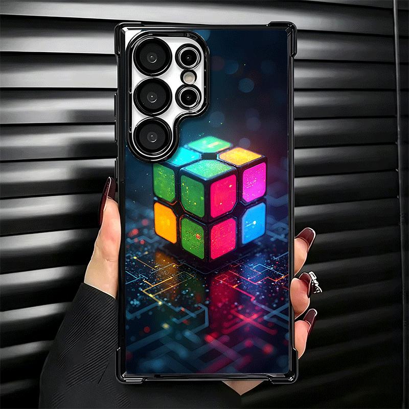 Rubik Cube Formula Spoofs Math Soft Phone Case For Samsung Galaxy S26 Ultra S25 Edge S24 FE S23 Plus S22 S21 + S20 Plating Anti-
