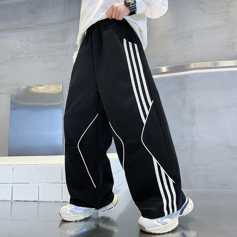 Pantaloni della tuta sportivi dritti casual per ragazzi e bambini, pantaloni da tempo libero per bambini