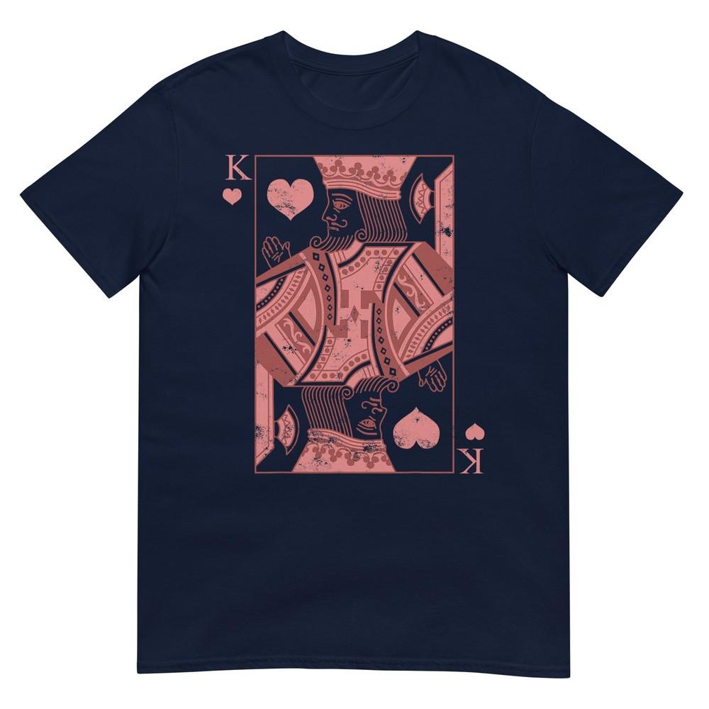 King Of Hearts Classic Card Game Icon Valentine Graphic Tshirt S