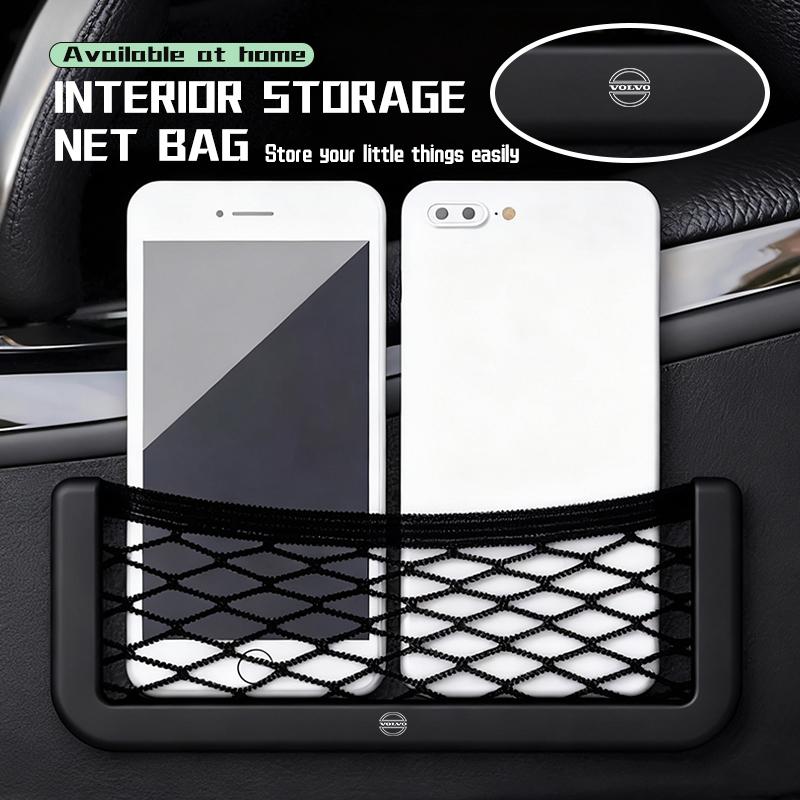 For Volvo Car Seat Side Back Net Pocket Sundries Pockets Mesh Storage Bag V60 V50 V40 S80 S60 S90 C40 XC40 V70 XC70 XC60 XC90