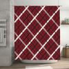 Vibrant Geometric Bath Curtains for Bathroom Decor Shower Curtain with Hooks (Red Orange Blue) [High Quality]