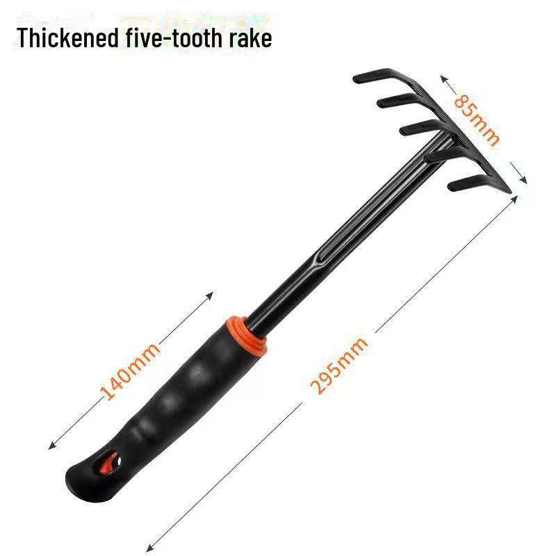 Gardening Tool Set: Small Iron Shovel, Rake, Hoe, & Sea Catching Tool for Vegetable & Flower Planting