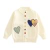 2025 Spring Heart Pattern Sweater for Girls - Versatile Knitwear for Kids