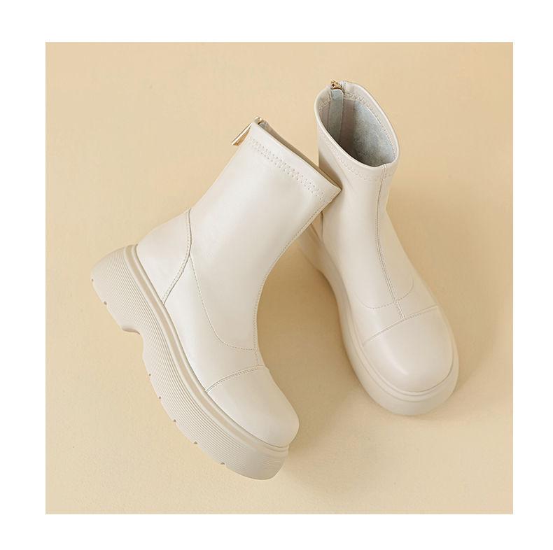 Augustine Martin boots women's autumn and winter new thin platform locomotive wind short boots knight boots ins