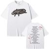 Maglietta da rapper Cactus Jack con grafica dell'album UTOPIA, maglietta hip hop da uomo in puro cotone, maglietta casual oversize da uomo, streetwear