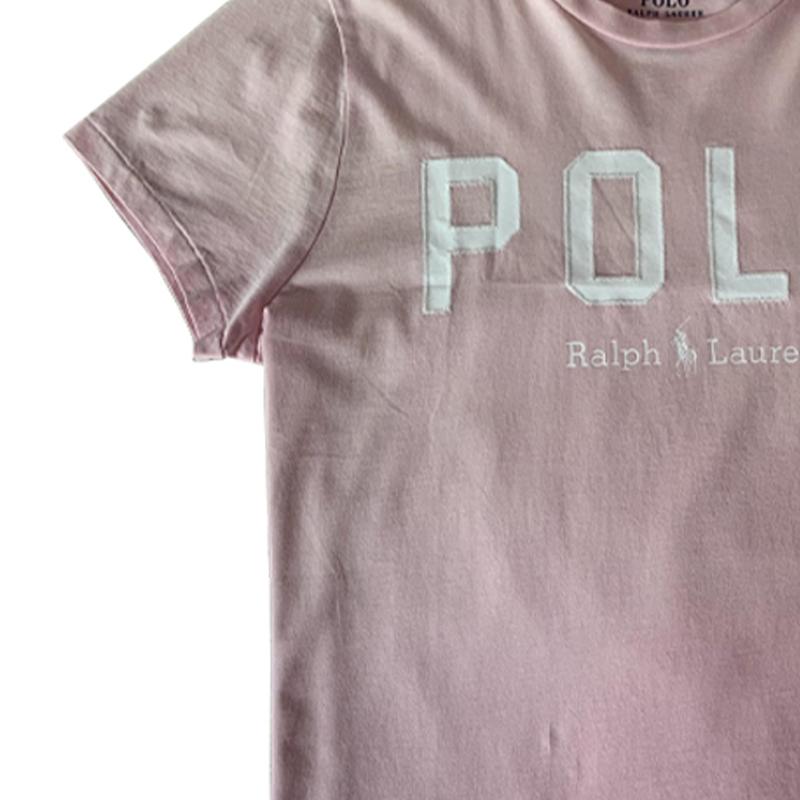 Polo Ralph Lauren Letter Print Round Neck Pullover Short Sleeve T-Shirt Men Tops Pink 211800249-001