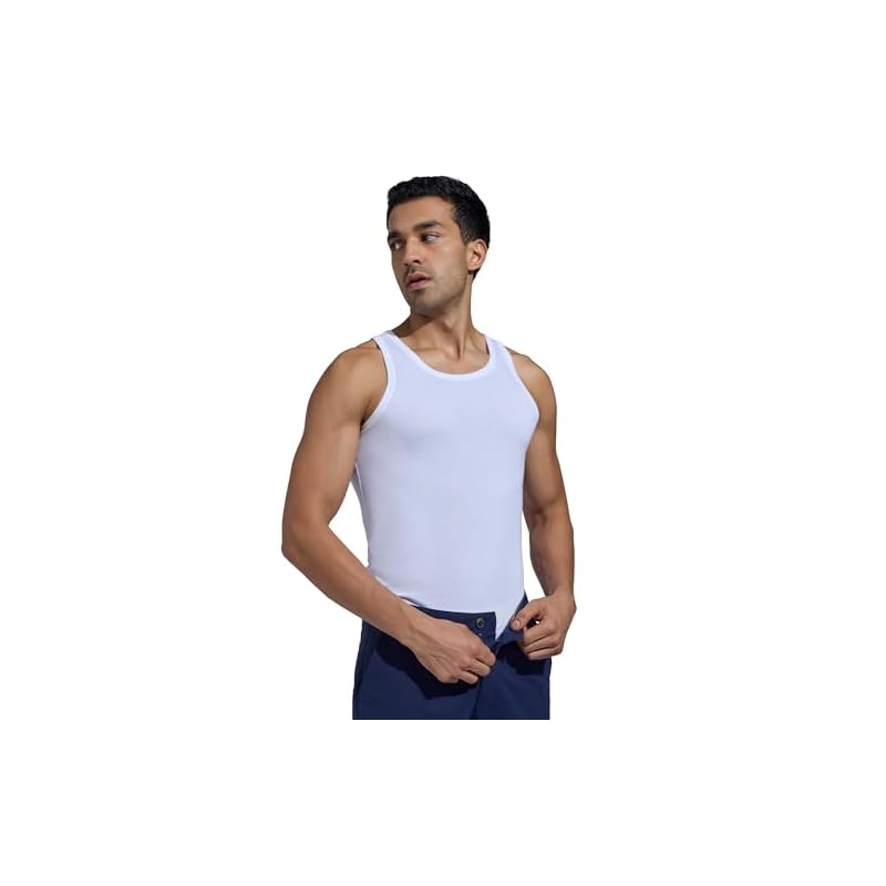 Xyxx Herren Baumwollweste, Normale Passform, Unifarben, Packung von , Xyvest2Pckn12M, Polar +Polar