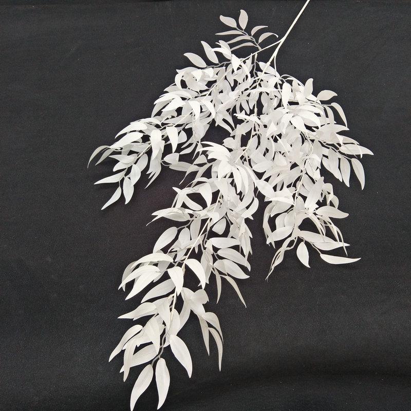 

Faux Willow Leaf Wall Decor For Wedding And Living Room Decoration белый