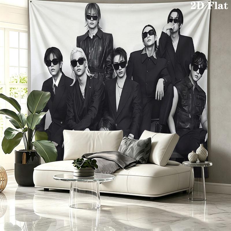 SKZ Wall tapestry, aesthetic printed fabric blanket, suitable for bedroom, living room, and home decor.