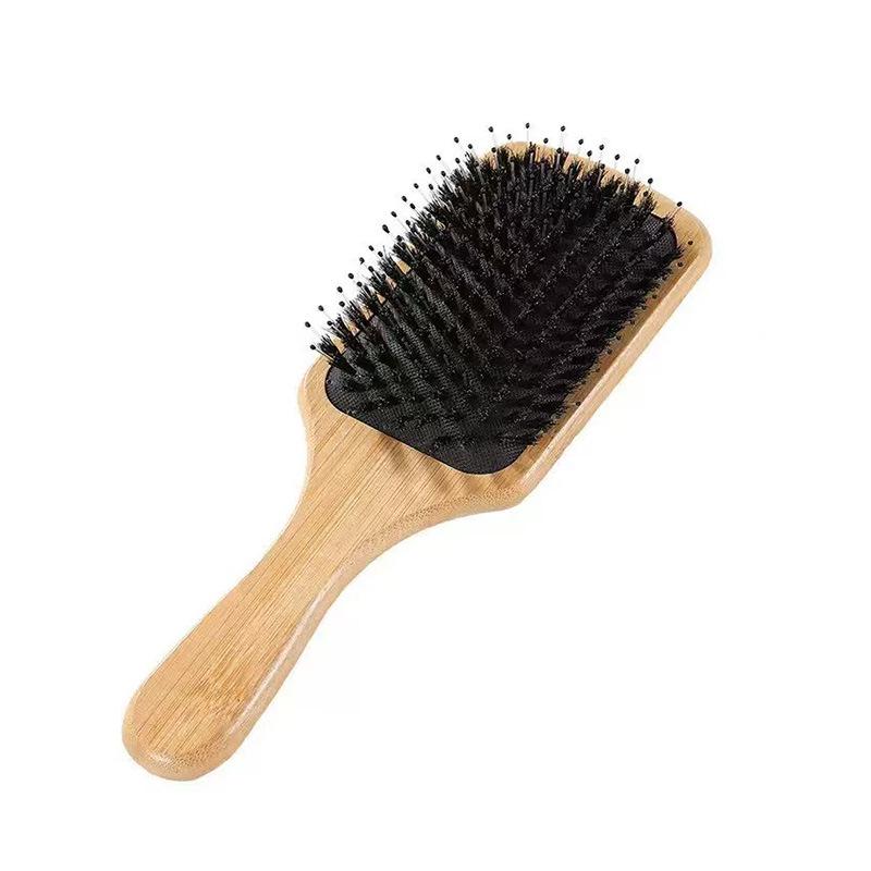 Meridian Qi Wooden Airbag Massage Comb for Long Hair - Large, Fluffy Cushion Design