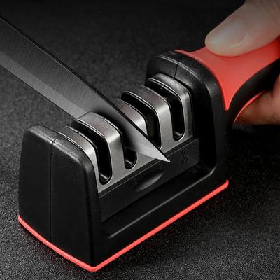 4-stage Knife Sharpener Camping Professional Sharpening Tools Diamond Coated Kitchen Blade Knives Accessories Dining Bar Home