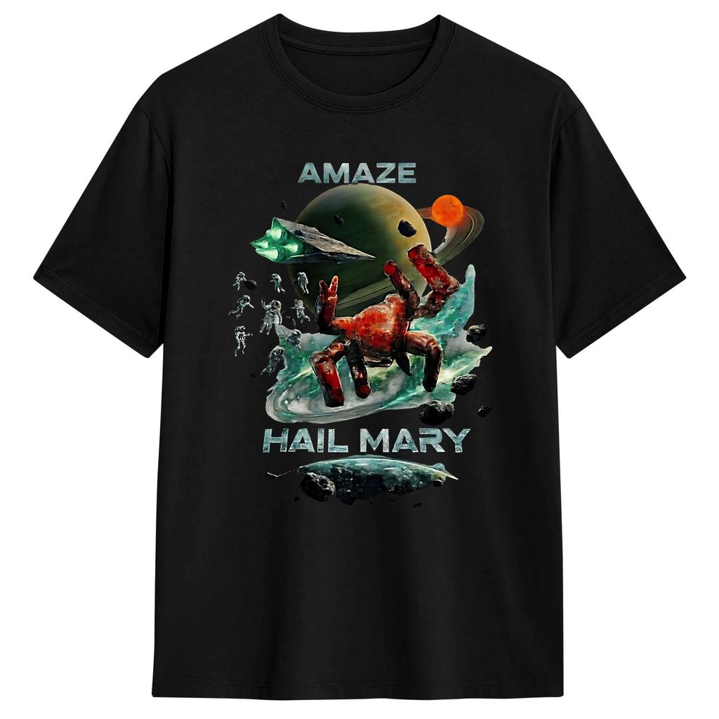 Oversized TShirt Summer Project Hail Mary Rockys and Ryland Grace Sci Fi Friendship Space Fashion T Shirts Cotton Tee Shirt