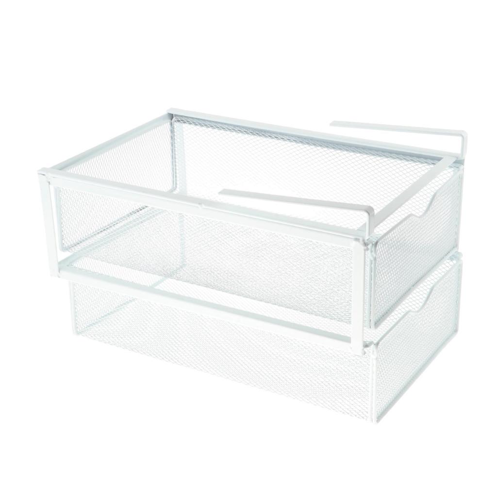 Cabinet Organizer for under Desk, Layer Pullout Drawer Basket Bedroom