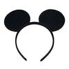 YOVEKAT 24 Mickey Minnie Mouse Costume Deluxe Fabric Ears Headband White Polka Dot Set for Boys Girls Birthday Party Hair Accessories Baby Shower Head