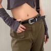 Black Versatile Womens Canvas Belt For Jeans Featuring A Aesthetic Minimalist