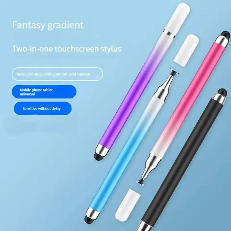 2 In 1 Universal Stylus Pen For Tablet Mobile Android IOS Phone iPad Accessories Drawing Tablet Pens Capacitive Screen Touch Pen