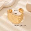 Trending European & American Light Luxury Minimalist Hammered Irregular Wide Band Open Bangle - Exquisite Handcrafted Jewelry