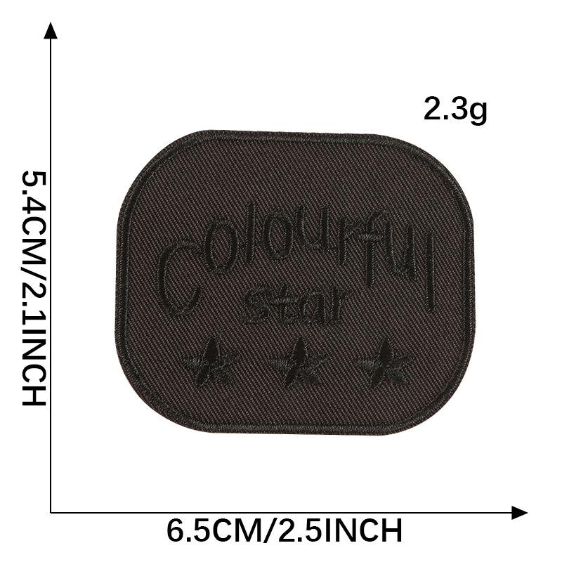 Embroidery Mark English Letter Embroidery Sticker, Cloth Label Sticker DIY Down Jacket Patch Sticker