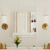 Modern Bathroom Mirror Cabinet White made of MDF – Wall-Mounted Bathroom Cabinet with Mirror & Storage Compartments